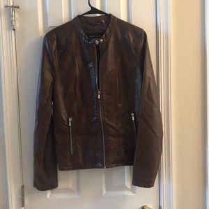Black rivet brand jacket size large Brown